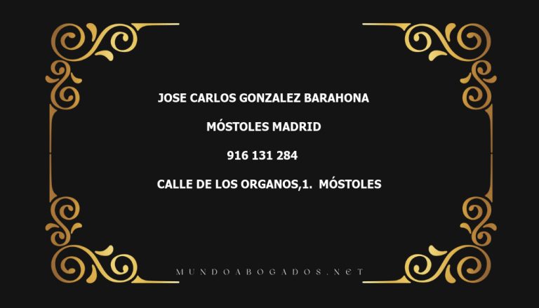 abogado Jose Carlos Gonzalez Barahona en la localidad de Móstoles