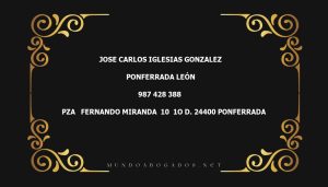 abogado Jose Carlos Iglesias Gonzalez en la localidad de Ponferrada