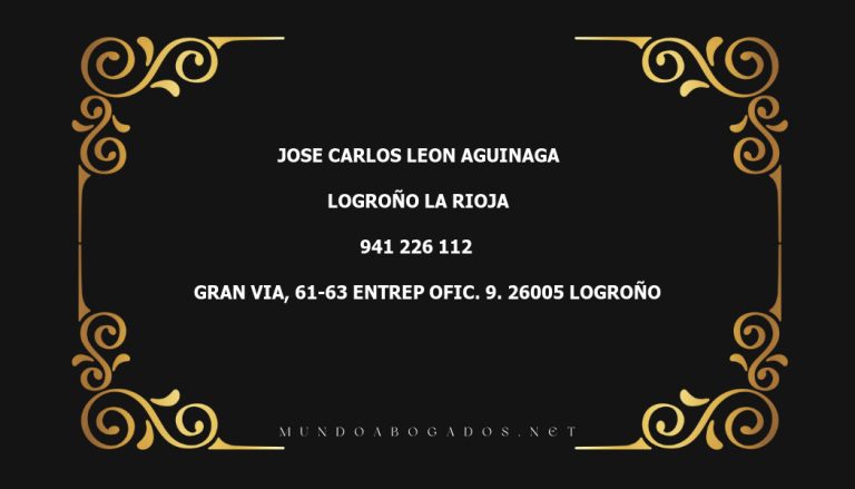 abogado Jose Carlos Leon Aguinaga en la localidad de Logroño