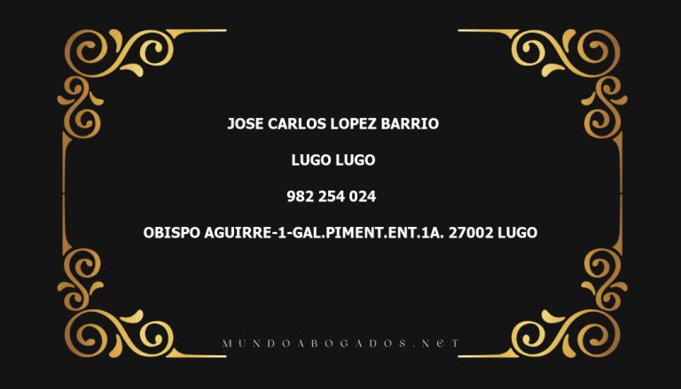 abogado Jose Carlos Lopez Barrio en la localidad de Lugo