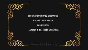 abogado Jose Carlos Lopez Carrasco en la localidad de Valencia