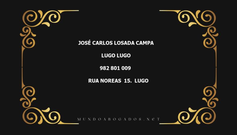 abogado José Carlos Losada Campa en la localidad de Lugo