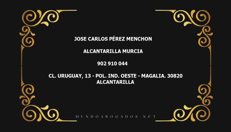 abogado Jose Carlos Pérez Menchon en la localidad de Alcantarilla