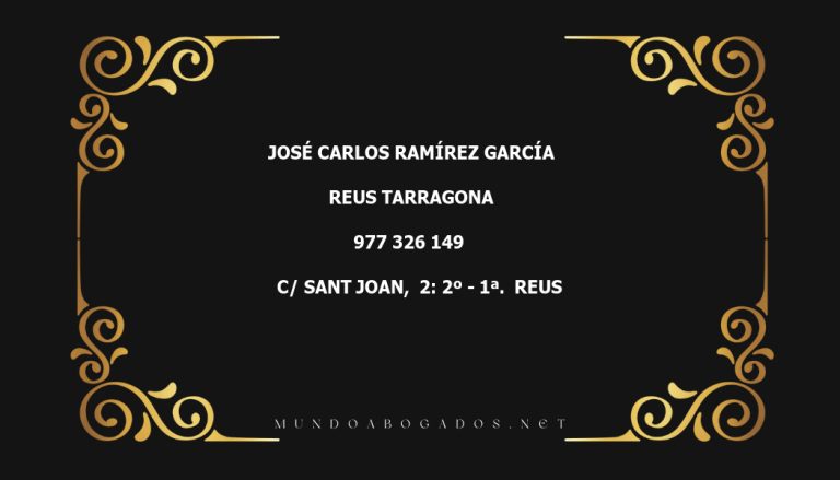 abogado José Carlos Ramírez García en la localidad de Reus