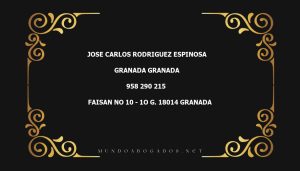 abogado Jose Carlos Rodriguez Espinosa en la localidad de Granada