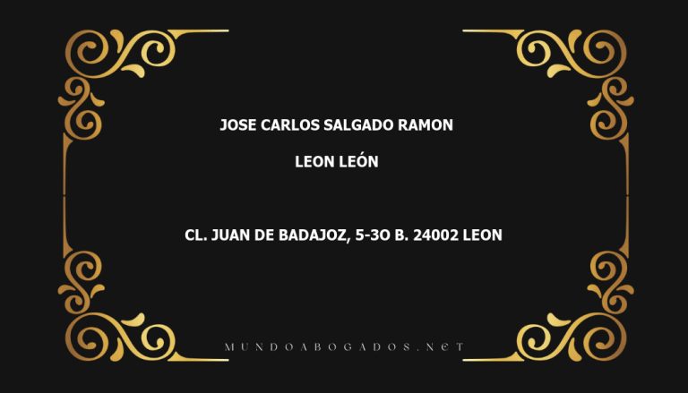 abogado Jose Carlos Salgado Ramon en la localidad de Leon