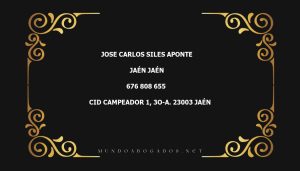 abogado Jose Carlos Siles Aponte en la localidad de Jaén