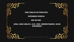 abogado Jose Carlos Victoria Ros en la localidad de Espinardo