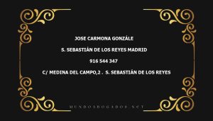 abogado Jose Carmona Gonzále en la localidad de S. Sebastián de los Reyes