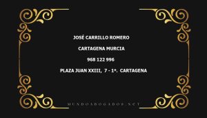 abogado José Carrillo Romero en la localidad de Cartagena