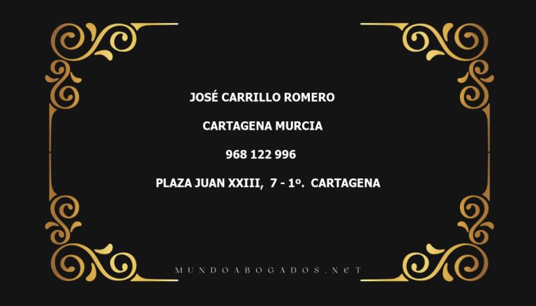 abogado José Carrillo Romero en la localidad de Cartagena