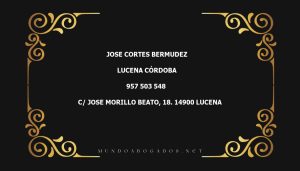 abogado Jose Cortes Bermudez en la localidad de Lucena