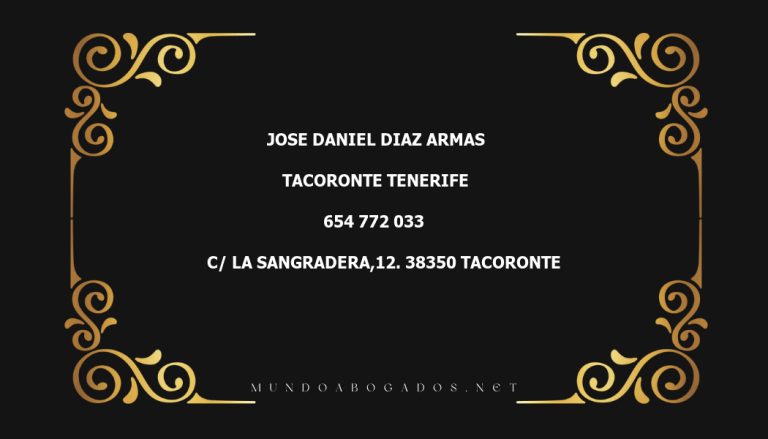 abogado Jose Daniel Diaz Armas en la localidad de Tacoronte