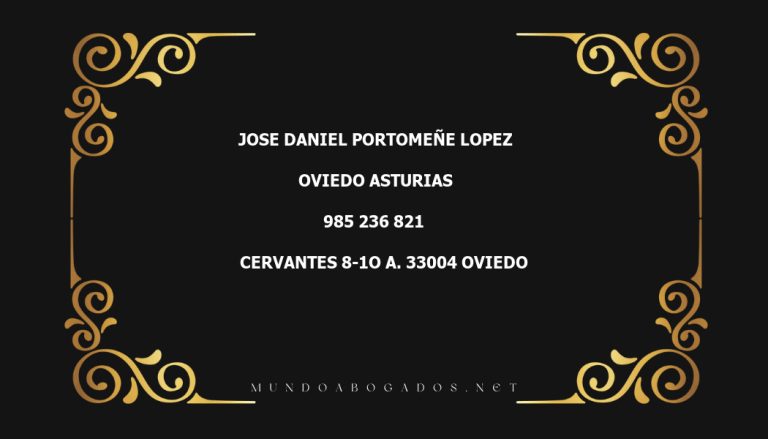 abogado Jose Daniel Portomeñe Lopez en la localidad de Oviedo