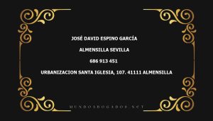 abogado José David Espino García en la localidad de Almensilla