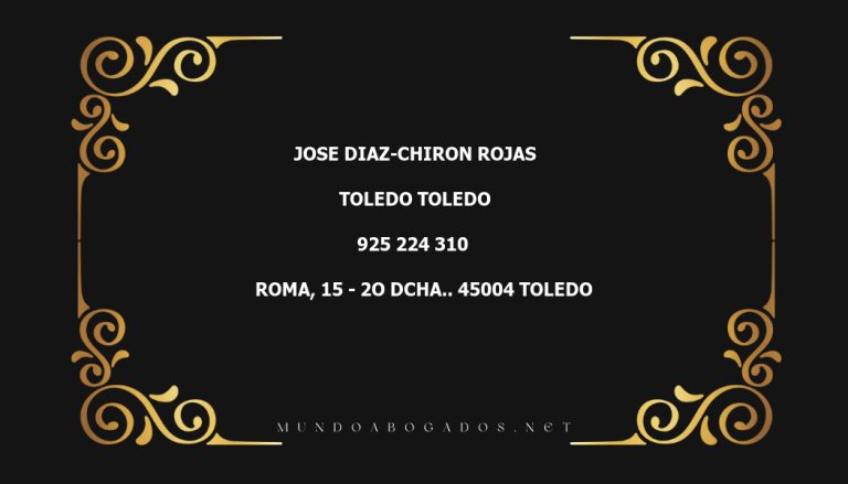 abogado Jose Diaz-Chiron Rojas en la localidad de Toledo