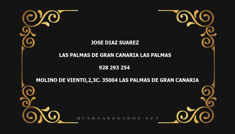 abogado Jose Diaz Suarez en la localidad de Las Palmas de Gran Canaria