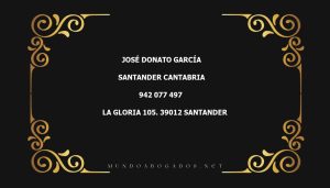 abogado José Donato García en la localidad de Santander