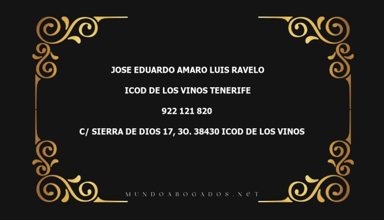 abogado Jose Eduardo Amaro Luis Ravelo en la localidad de ICOD DE LOS VINOS