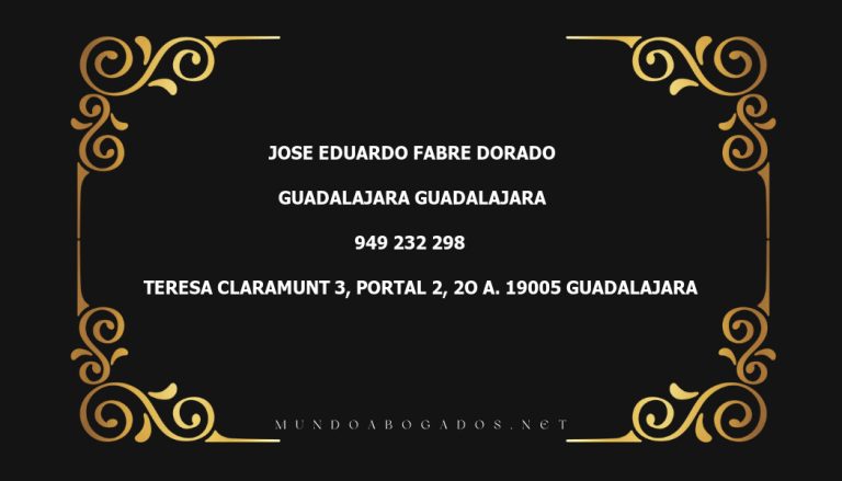 abogado Jose Eduardo Fabre Dorado en la localidad de Guadalajara