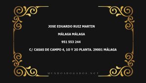 abogado Jose Eduardo Ruiz Martin en la localidad de Málaga