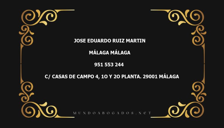 abogado Jose Eduardo Ruiz Martin en la localidad de Málaga