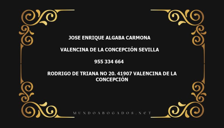 abogado Jose Enrique Algaba Carmona en la localidad de Valencina de la Concepción