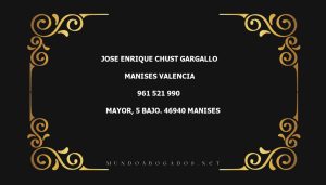 abogado Jose Enrique Chust Gargallo en la localidad de Manises