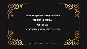 abogado Jose Enrique Herrero De Padura en la localidad de Oleiros