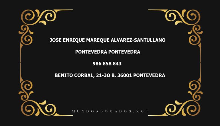 abogado Jose Enrique Mareque Alvarez-Santullano en la localidad de Pontevedra