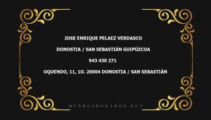 abogado Jose Enrique Pelaez Verdasco en la localidad de Donostia / San Sebastián