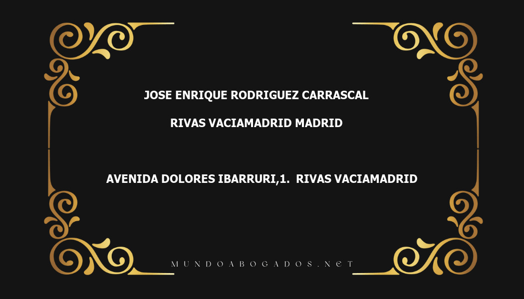 abogado Jose Enrique Rodriguez Carrascal en la localidad de Rivas Vaciamadrid