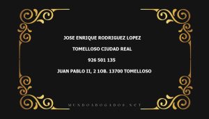 abogado Jose Enrique Rodriguez Lopez en la localidad de Tomelloso