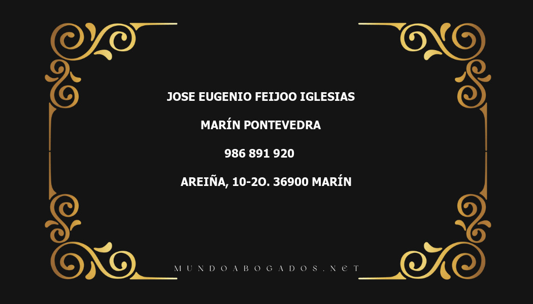 abogado Jose Eugenio Feijoo Iglesias en la localidad de Marín