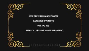 abogado Jose Felix Fernandez Lopez en la localidad de Barakaldo