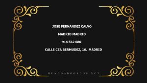 abogado Jose Fernandez Calvo en la localidad de Madrid