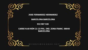 abogado Jose Fernandez Hernandez en la localidad de Barcelona