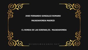 abogado Jose Fernando Gonzalez Romano en la localidad de Majadahonda