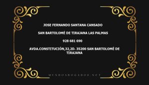 abogado Jose Fernando Santana Cansado en la localidad de San Bartolomé de Tirajana