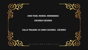 abogado Jose Fidel Muriel Hernandez en la localidad de Cáceres