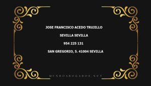 abogado Jose Francisco Acedo Trujillo en la localidad de Sevilla