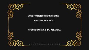 abogado José Francisco Berna Serna en la localidad de Albatera