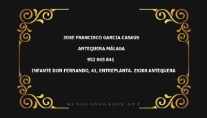 abogado Jose Francisco Garcia Casaus en la localidad de Antequera