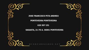 abogado Jose Francisco Pita Andreu en la localidad de Pontevedra