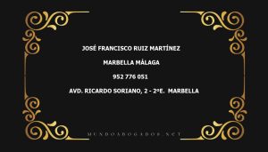 abogado José Francisco Ruiz Martínez en la localidad de Marbella