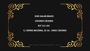 abogado Jose Galan Bravo en la localidad de Cáceres