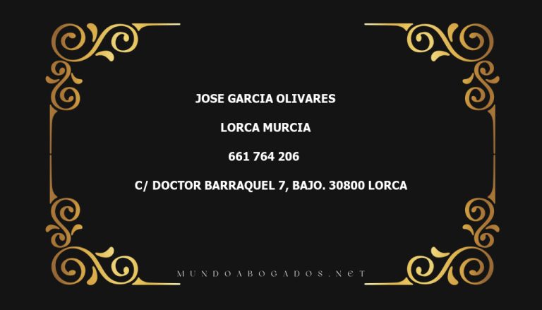 abogado Jose Garcia Olivares en la localidad de Lorca