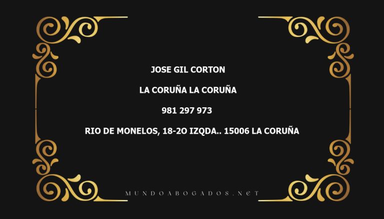 abogado Jose Gil Corton en la localidad de La Coruña