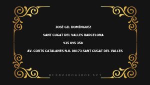 abogado José Gil Domínguez en la localidad de Sant Cugat del Valles