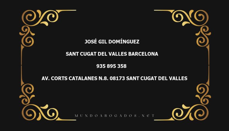 abogado José Gil Domínguez en la localidad de Sant Cugat del Valles